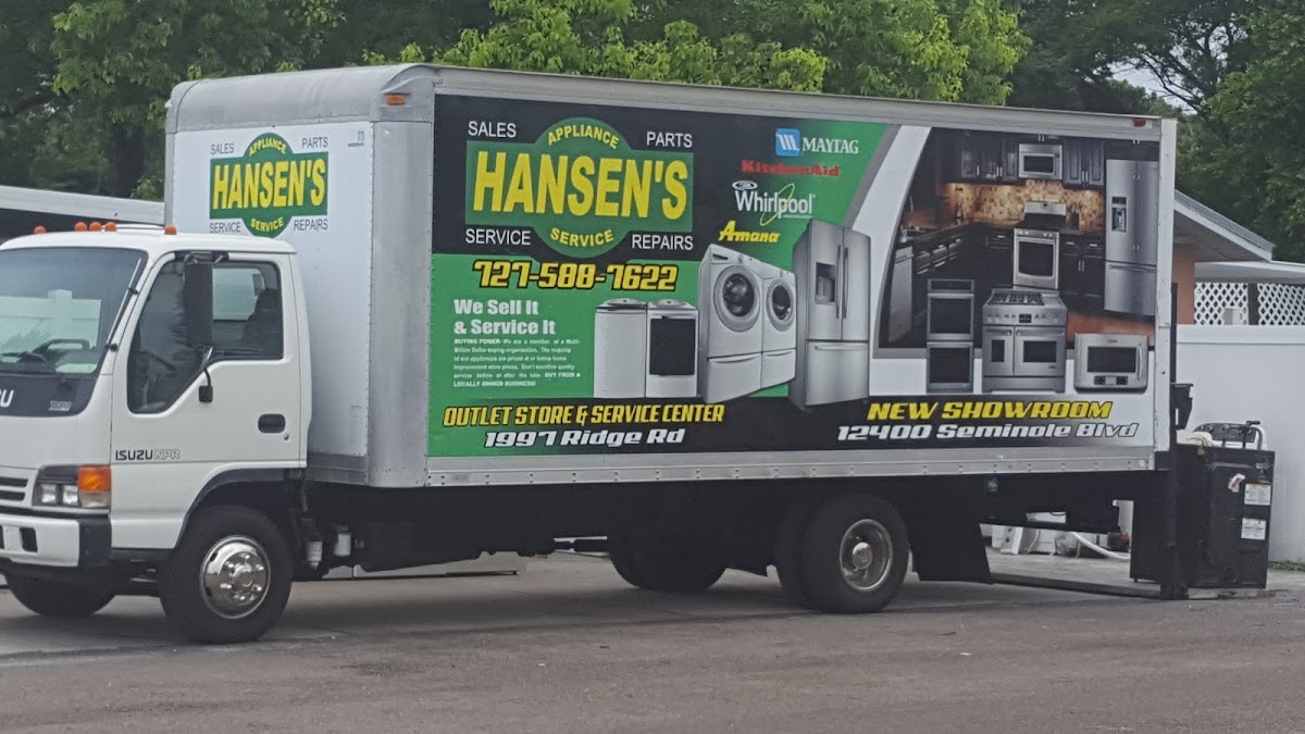 Hansen's Appliance Service Inc. Showroom, Outlet Store & Repair center