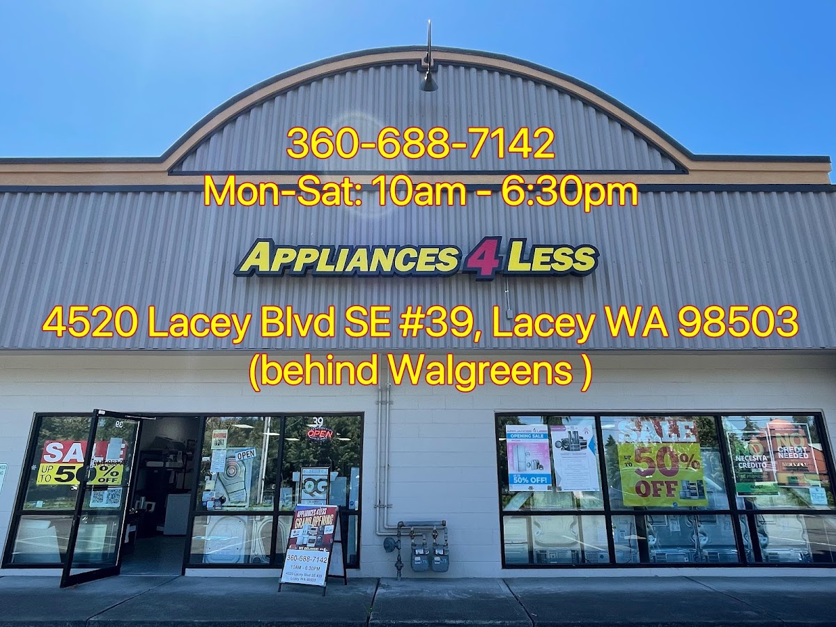 Appliances 4 Less Lacey-Discount Appliances & Scratch and Dent Appliances