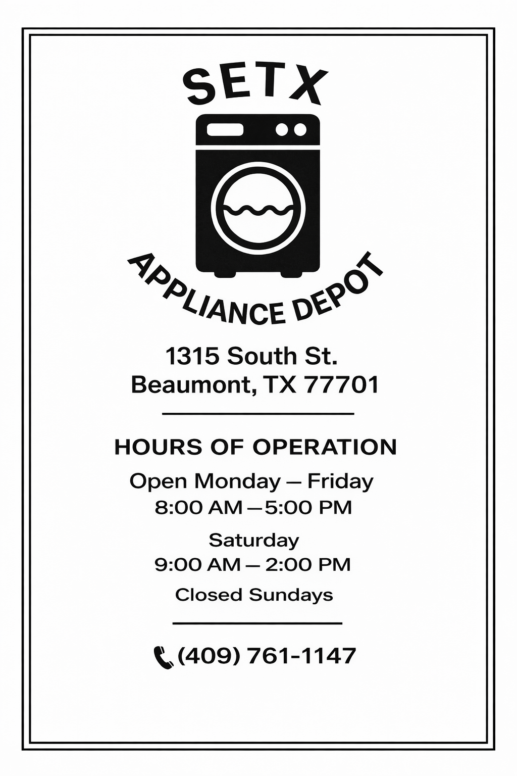 SETX Appliance Depot
